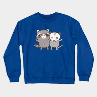 Cute Raccoon And Opossum Besties Crewneck Sweatshirt